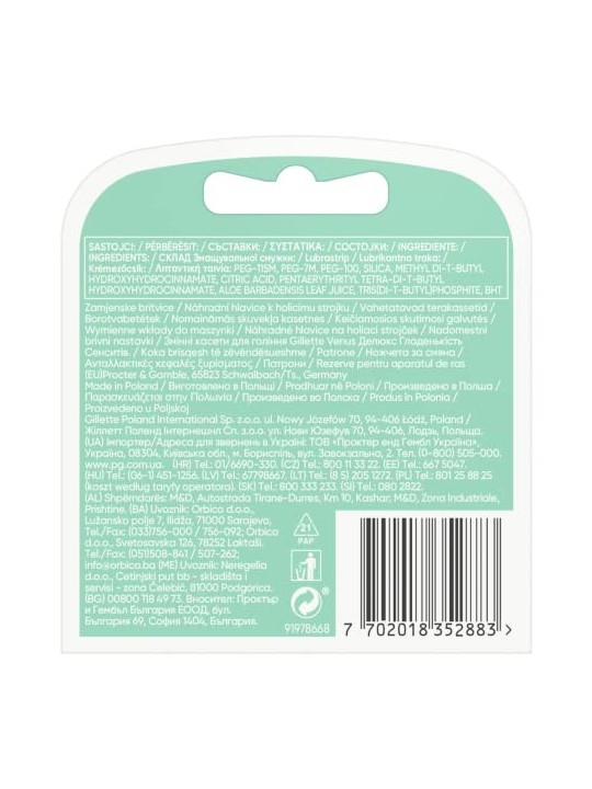Testina di ricambio Gillette Venus Embrace Sensitive