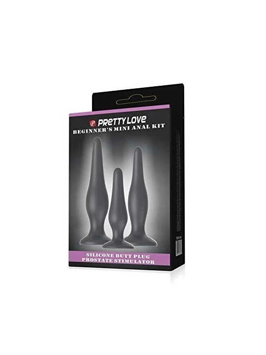 Set of Mini Anal Plugs Beginner Kit 85mm 115mm 130mm