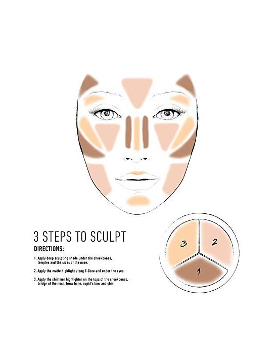 Palette per scolpire il viso luce unisex 3 PASSI