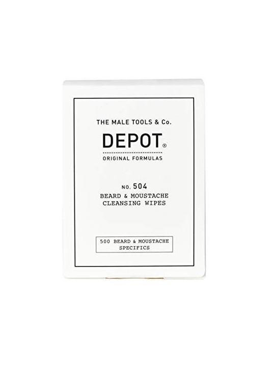 Depot 500 Salviette Detergenti per Barba e Baffi 12 pezzi