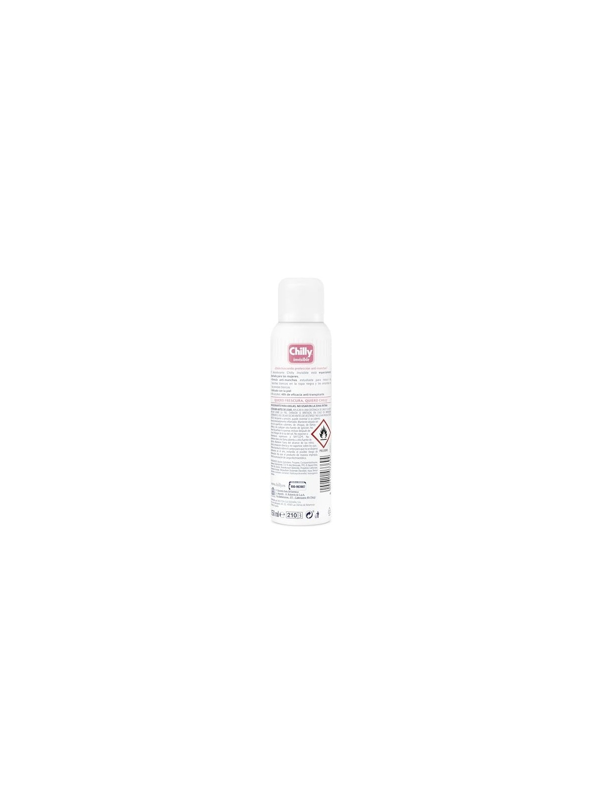 Deodorante Spray Chilly INVISIBLE 150ml donna