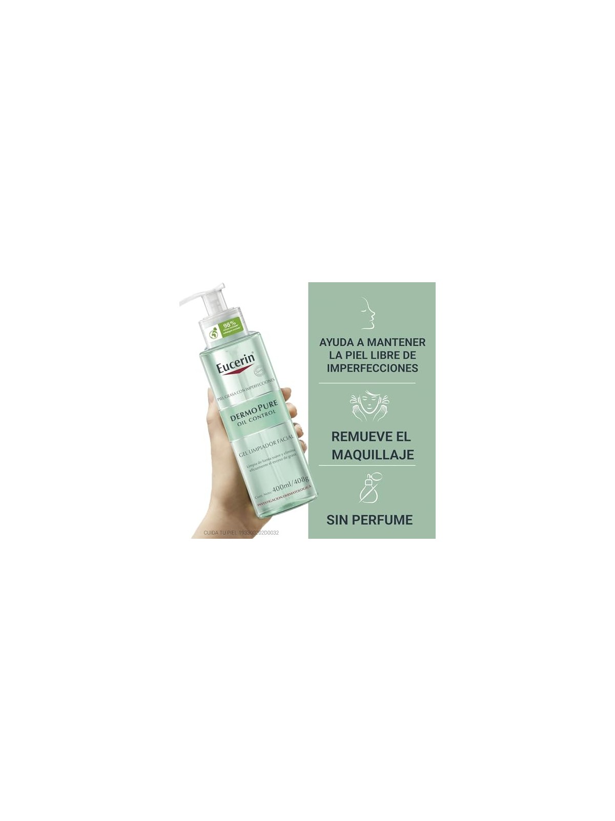 Gel detergente viso Eucerin DERMOPURE CONTROLLO OLIO 400ml