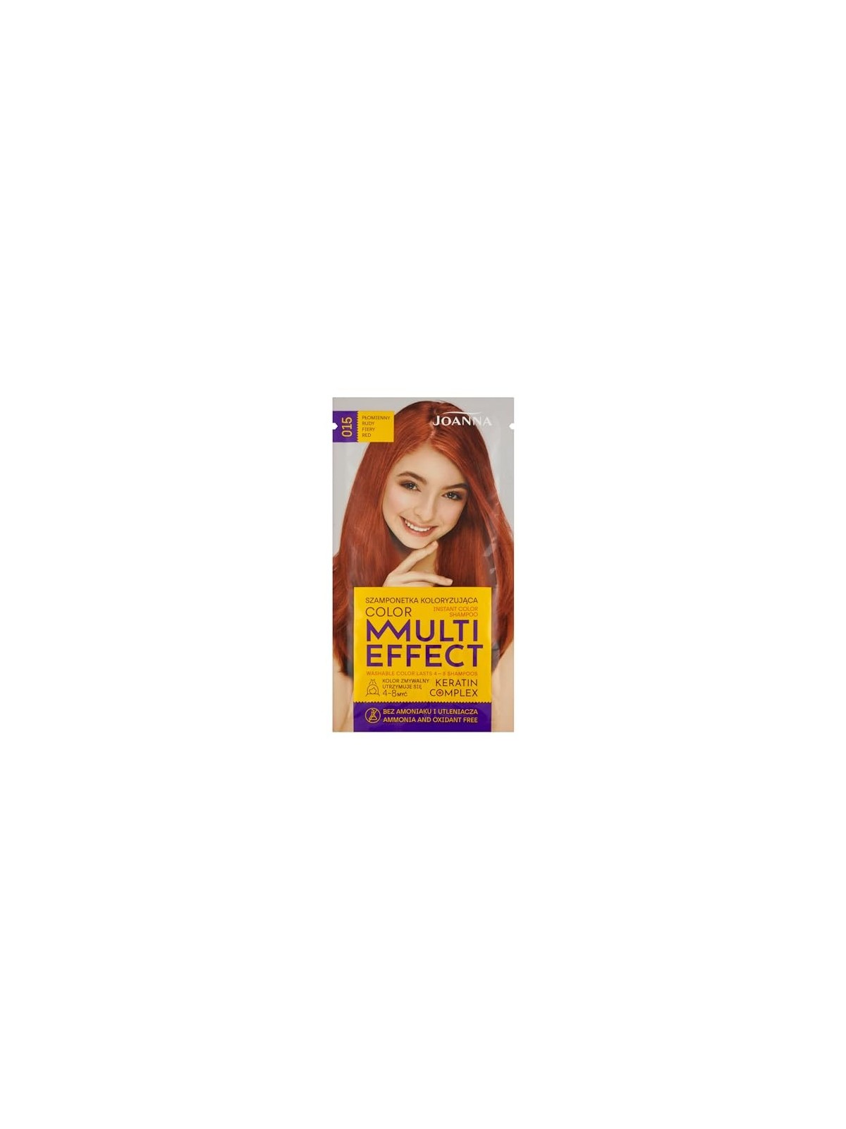 Shampoo colorante JOANNA Multi Effect Keratin Complex 015 Flaming Rudy 35g