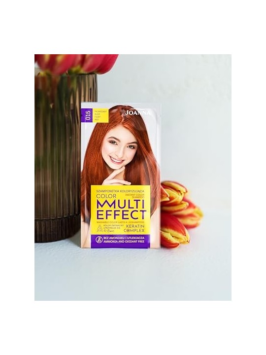 Shampoo colorante JOANNA Multi Effect Keratin Complex 015 Flaming Rudy 35g