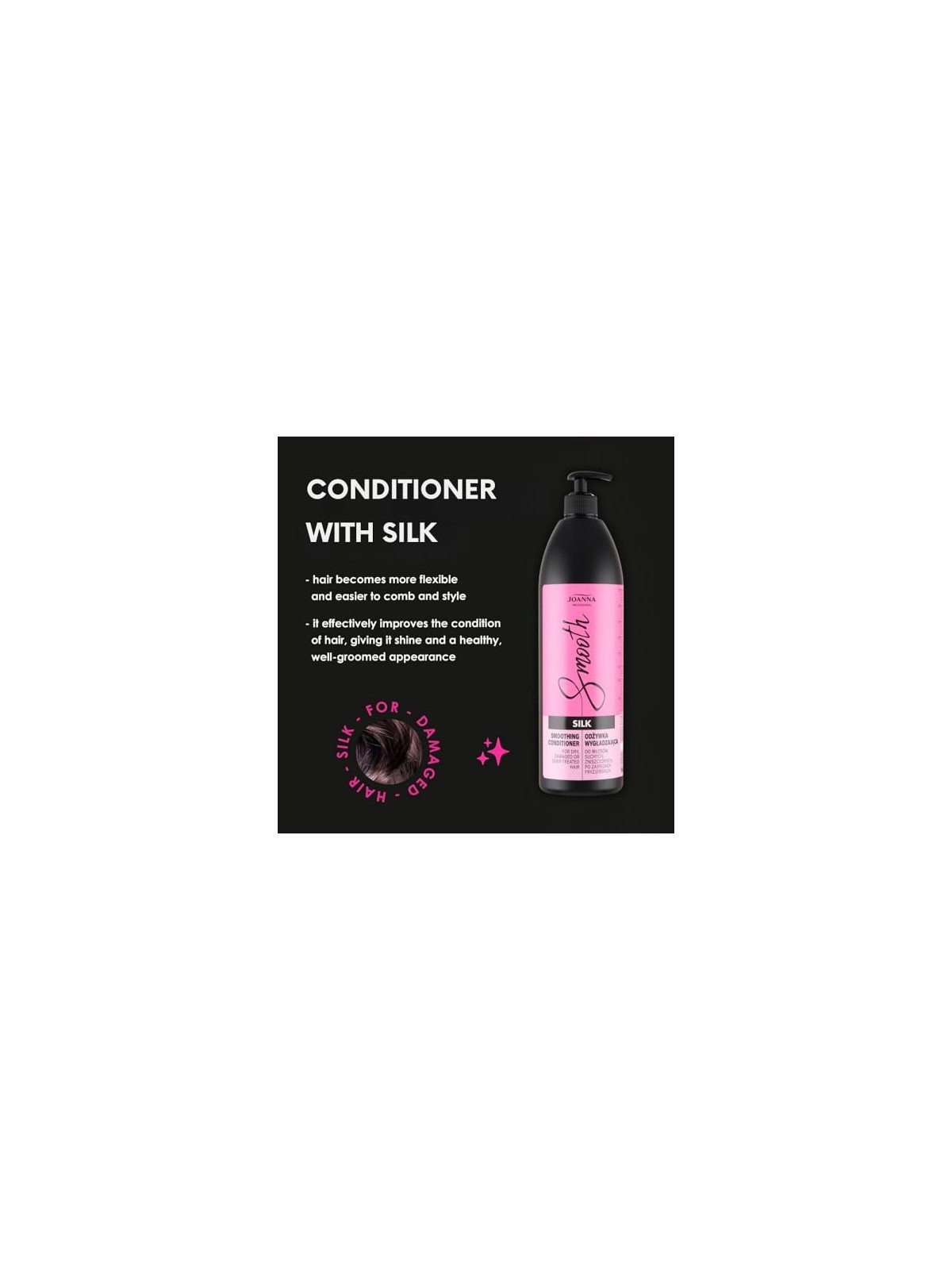Balsamo lisciante per capelli secchi con seta