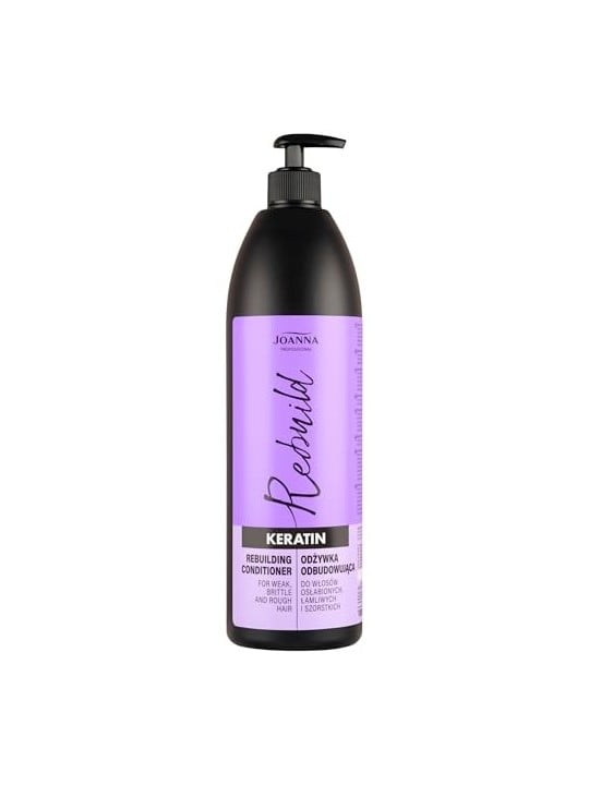 JOANNA PROFESSIONAL Keratin Rebuilding Hair Conditioner balsamo ricostruttivo per capelli indeboliti con cheratina 1000ml