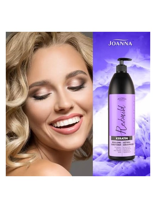 JOANNA PROFESSIONAL Keratin Rebuilding Hair Conditioner balsamo ricostruttivo per capelli indeboliti con cheratina 1000ml