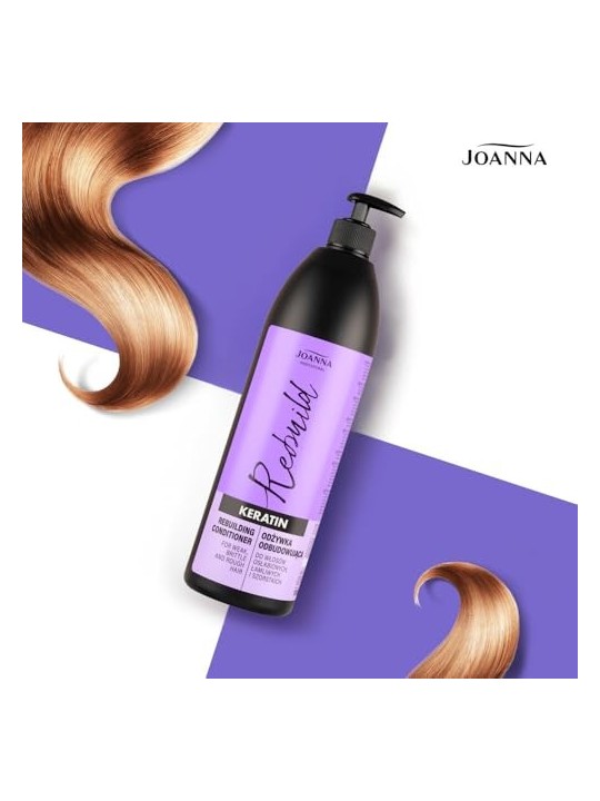 JOANNA PROFESSIONAL Keratin Rebuilding Hair Conditioner balsamo ricostruttivo per capelli indeboliti con cheratina 1000ml