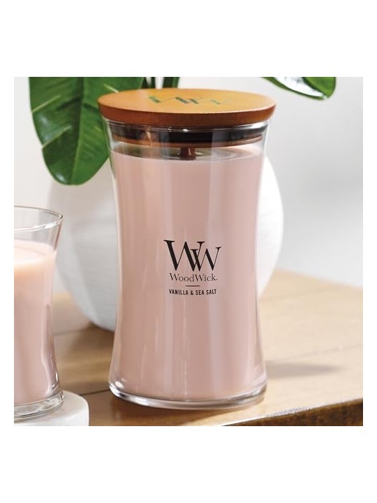 WoodWick Large Hourglass Candle Vanilla & Sea Salt 609.5g