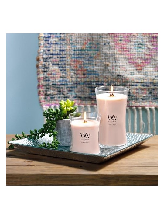 WoodWick Large Hourglass Candle Vanilla & Sea Salt 609.5g