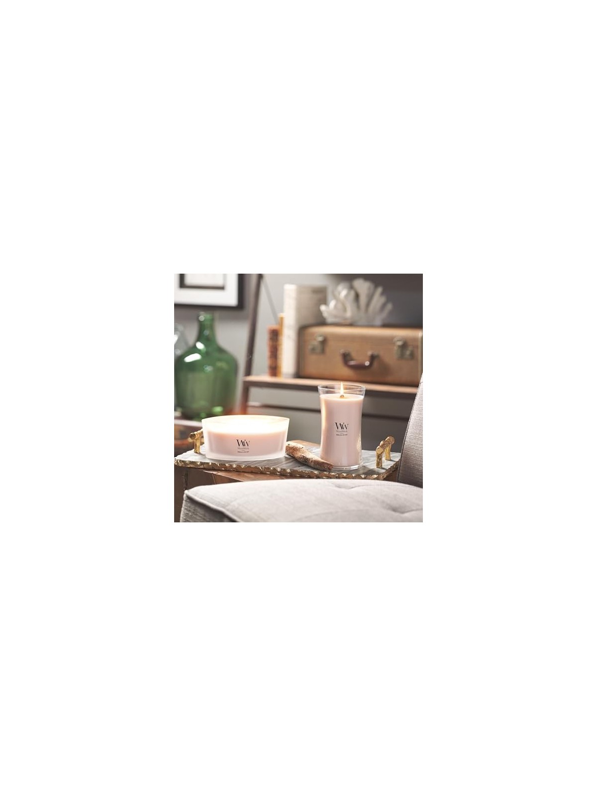 WoodWick Large Hourglass Candle Vanilla & Sea Salt 609.5g