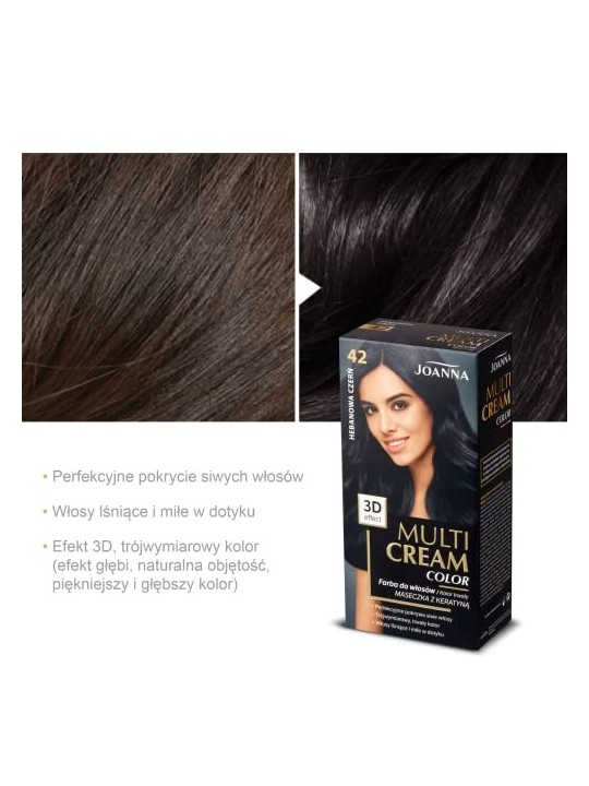 JOANNA Colore per capelli Multi Cream Color 42 Nero Ebano