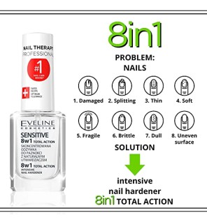 EVELINE Terapia Professionale per Unghie 8w1 Azione Totale Intensiva