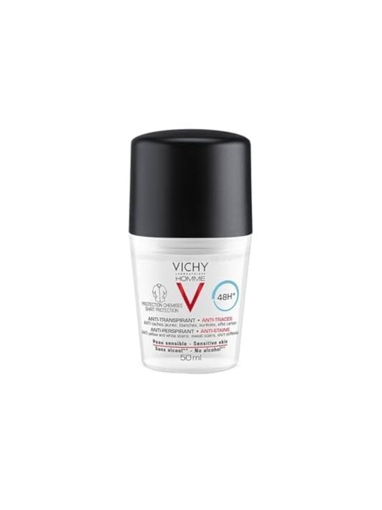 Vichy Homme 48H Anti-Transpirant Deo Roll-On uomo 50ml Anti-Traces
