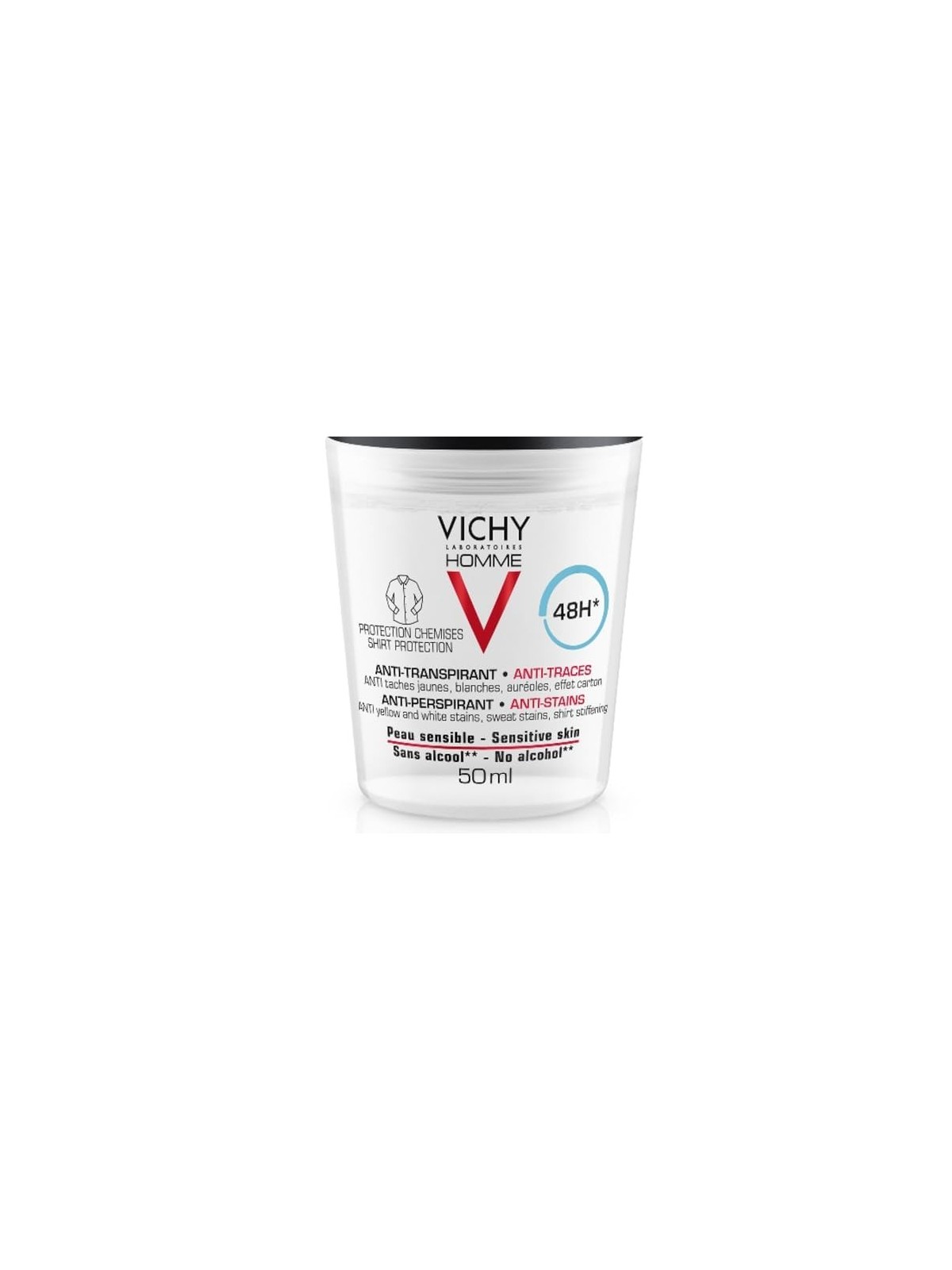Vichy Homme 48H Anti-Transpirant Deo Roll-On uomo 50ml Anti-Traces