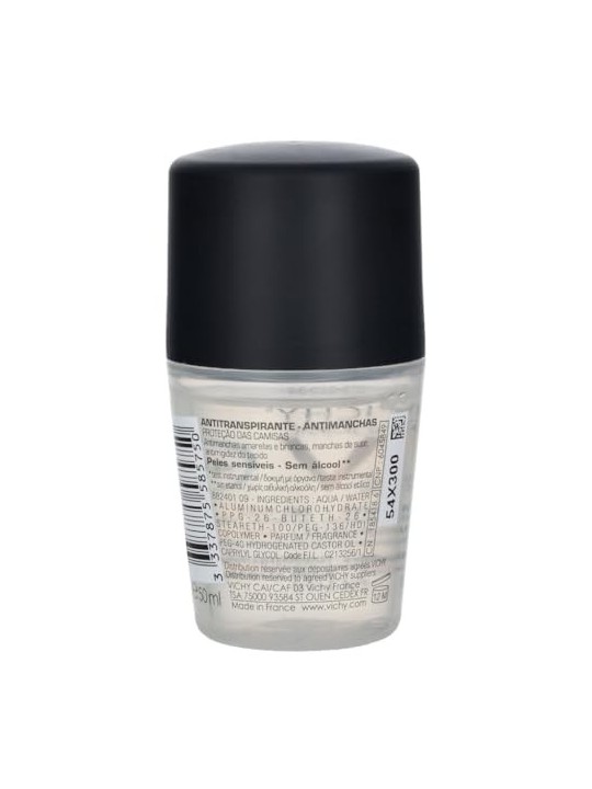 Vichy Homme 48H Anti-Transpirant Deo Roll-On uomo 50ml Anti-Traces