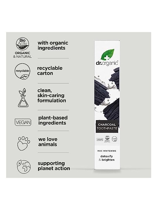 Dentifricio al carbone Dr Organic CARBN
