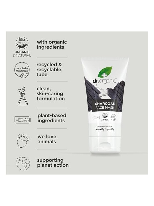 Dr Organic CARBï¿½ï¿½N Face Mask 125ml Unisex