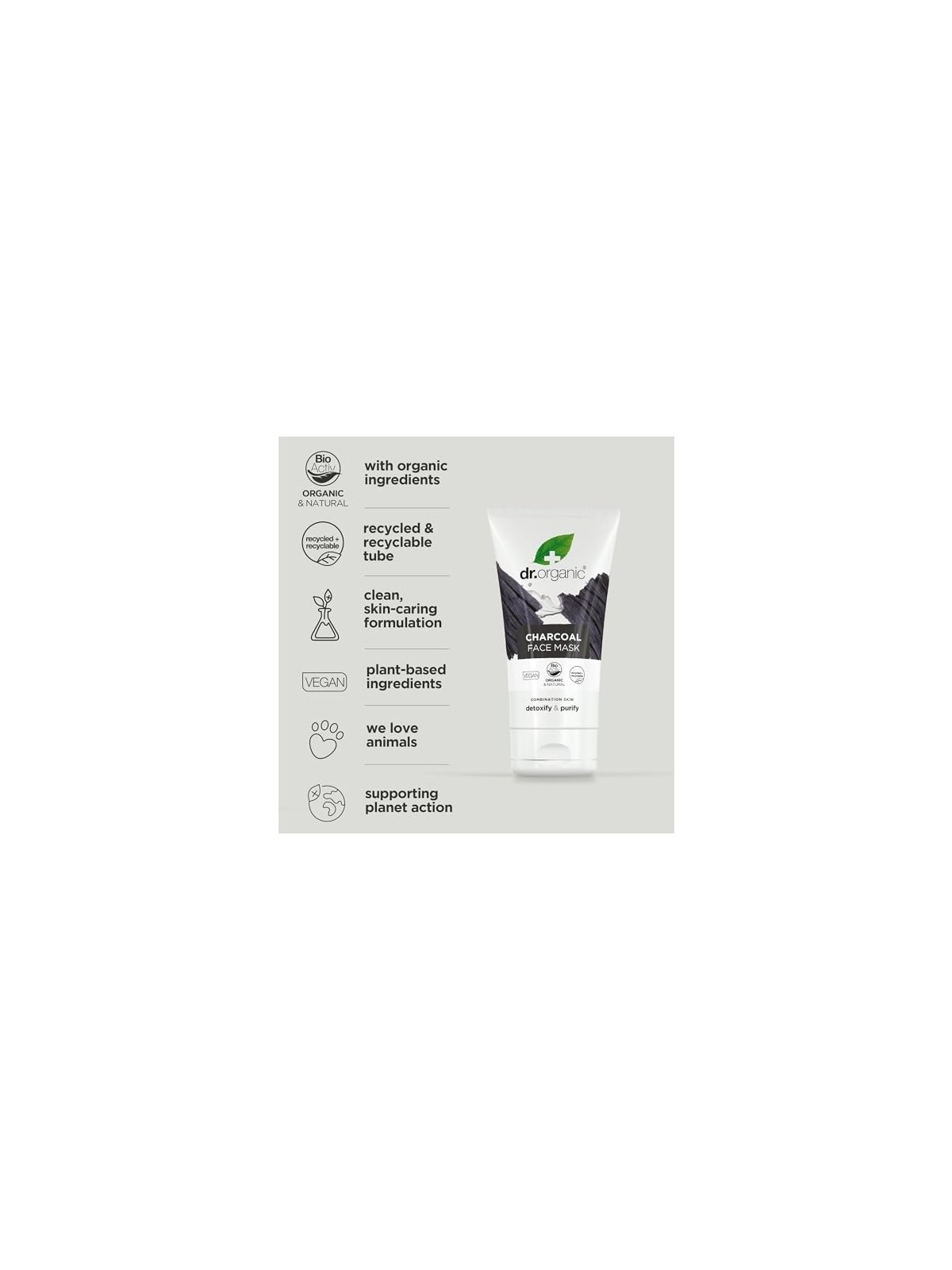 Dr Organic CARBï¿½ï¿½N Face Mask 125ml Unisex