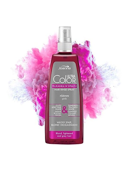 JOANNA Ultra Color System Hair Rinse Spray Pink spray risciacquo donando una sfumatura rosa Rosa 150ml