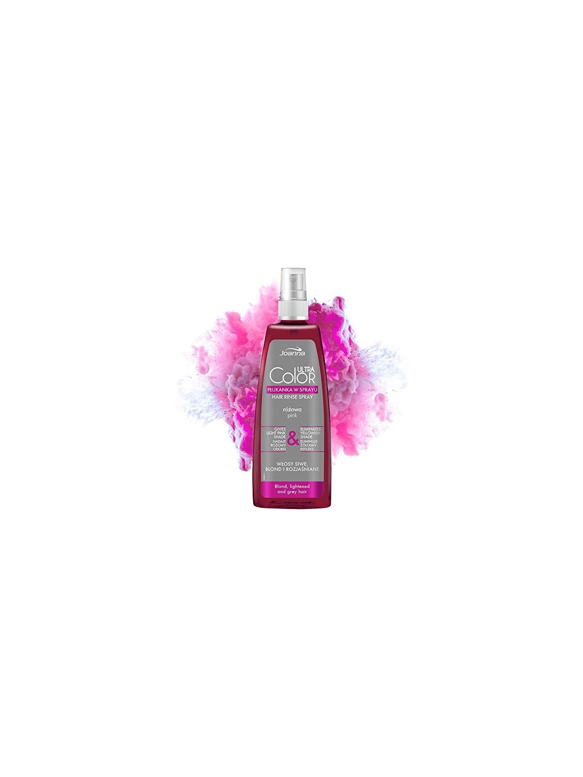 JOANNA Ultra Color System Hair Rinse Spray Pink spray risciacquo donando una sfumatura rosa Rosa 150ml