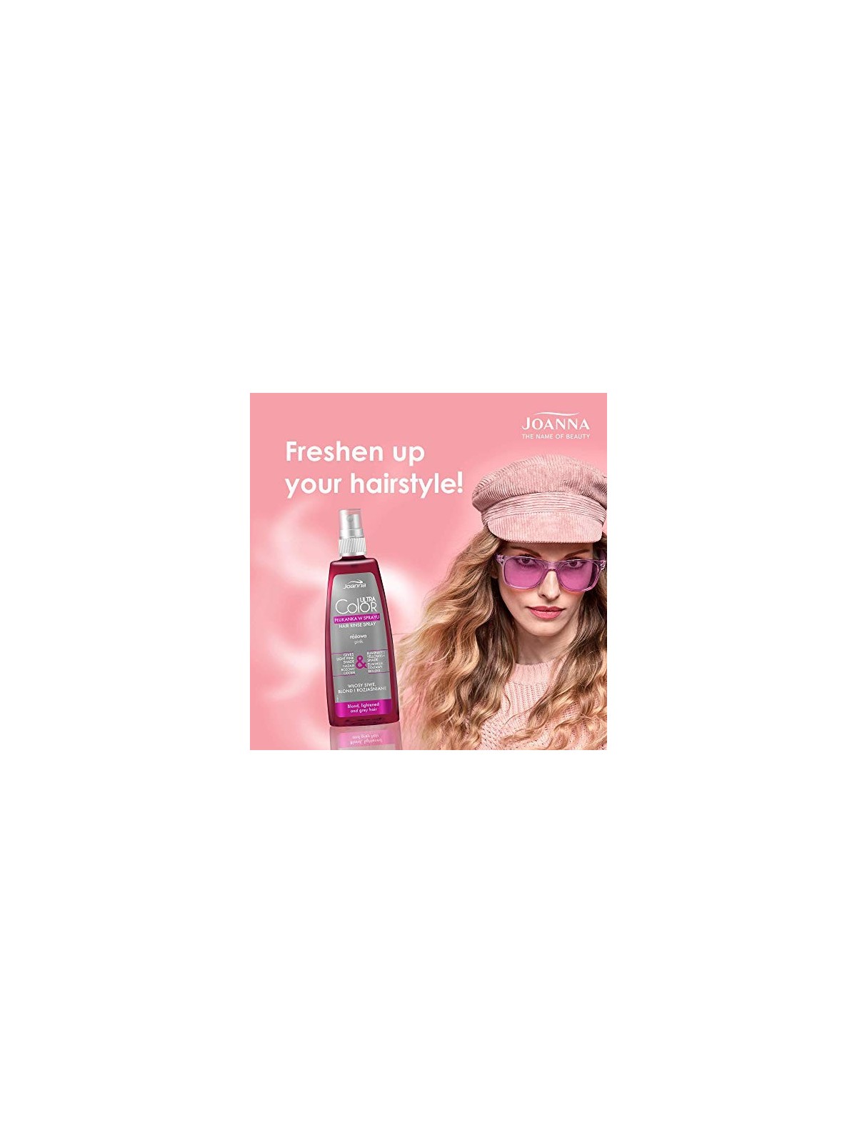 JOANNA Ultra Color System Hair Rinse Spray Pink spray risciacquo donando una sfumatura rosa Rosa 150ml