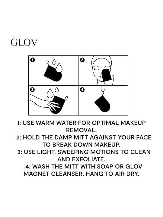 GLOV OnTheGo Makeup Remover Guanto per la rimozione del trucco Very Berry