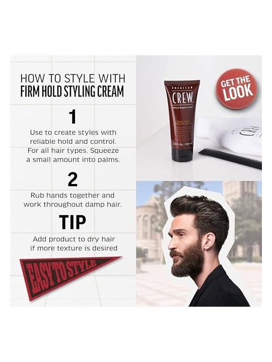American Crew Styling Cream Firm Hold uomo 100ml