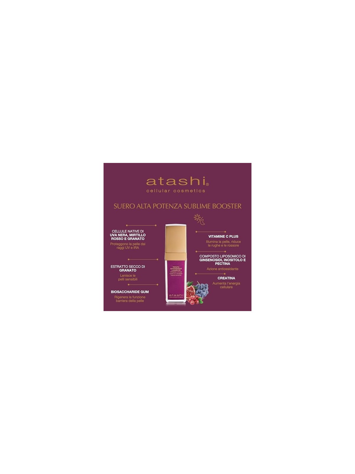 Siero Vitamina C Atashi Difesa Cellulare Antiossidante 30ml Donna