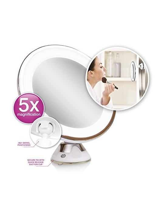 RioBeauty Specchio per il trucco LED multiuso