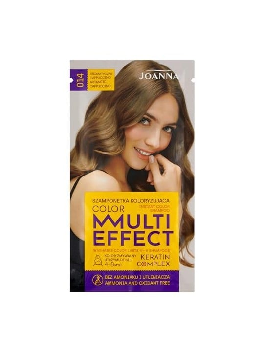 Shampoo colorante JOANNA Multi Effect Keratin Complex 014 Cappuccino Aromatico 35g