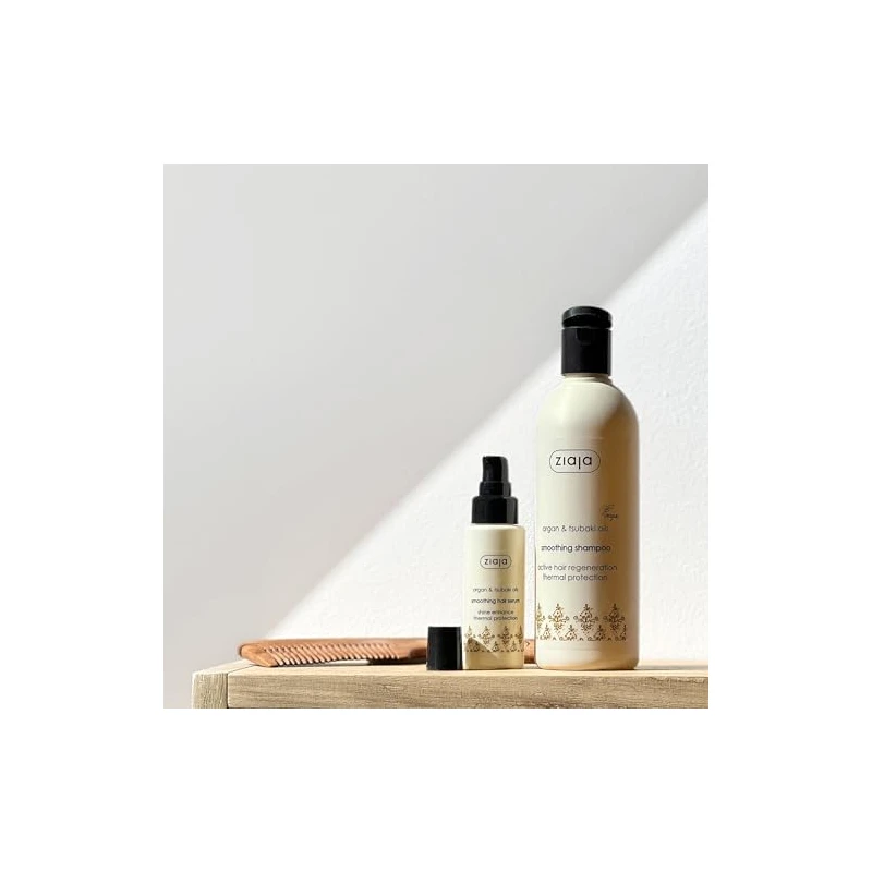 Siero lisciante per capelli secchi e danneggiati Ziaja Oli di Argan e Tsubaki 50ml