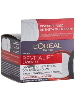 Revitalift Laser X3 Acido Glicolico AntiEt PeelOff Pads 30 pezzi