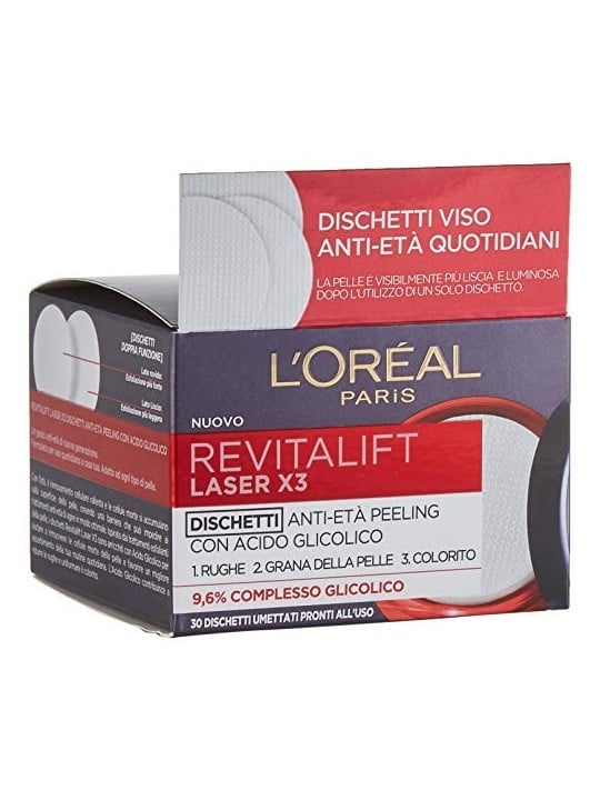 Revitalift Laser X3 Acido Glicolico AntiEt PeelOff Pads 30 pezzi