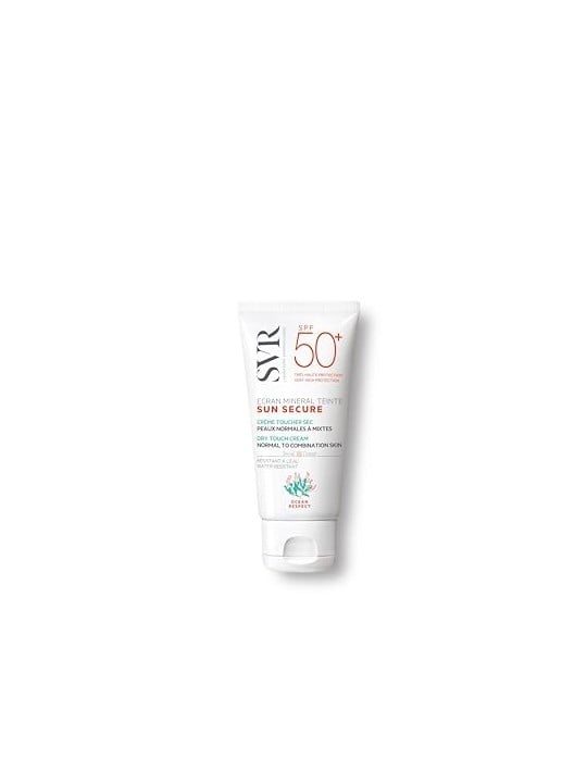 Crema solare minerale colorata SPF50 per pelli secche