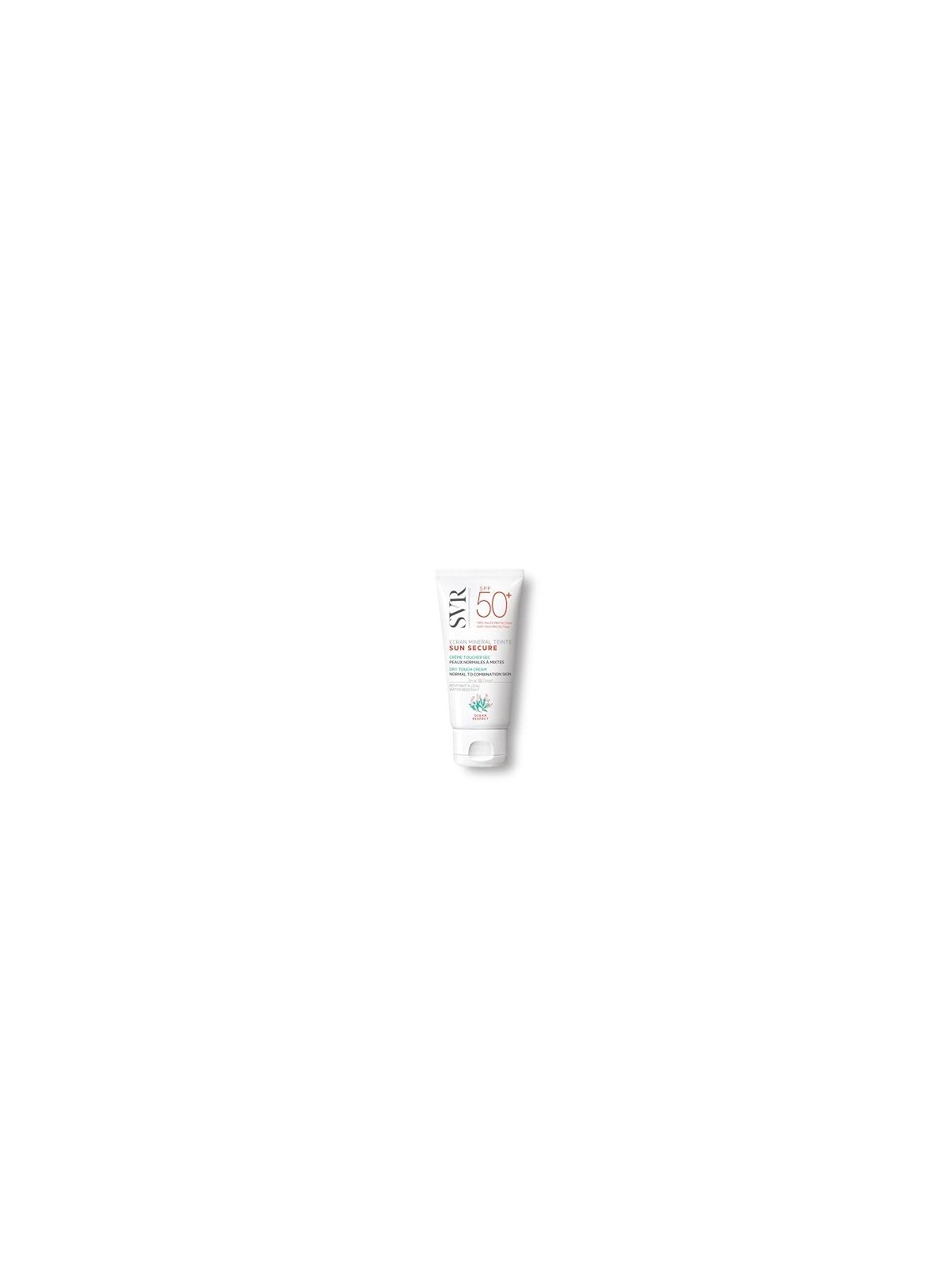 Crema solare minerale colorata SPF50 per pelli secche