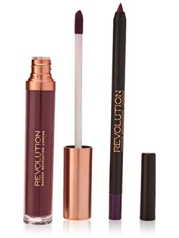 Set Makeup Revolution Retro Luxe Rossetto Liquido Matte Royal 55ml e Matita Labbra Retro Luxe Royal 1g donna
