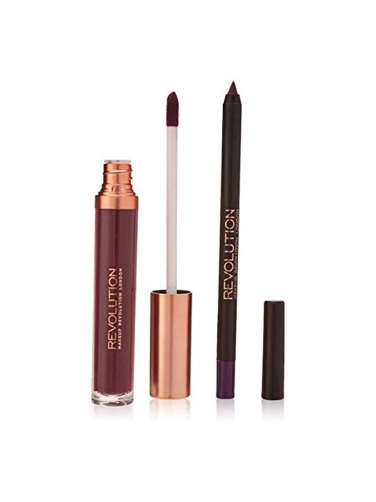 Set Makeup Revolution Retro Luxe Rossetto Liquido Matte Royal 55ml e Matita Labbra Retro Luxe Royal 1g donna