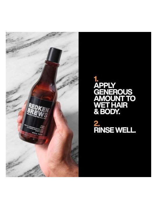 Redken Brews 3 in 1 Shampoo Balsam and Shower Gel 300ml