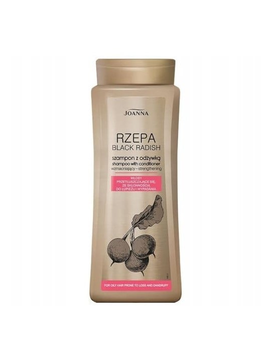 JOANNA Rzepa shampoo con balsamo per capelli cadenti e grassi 400ml