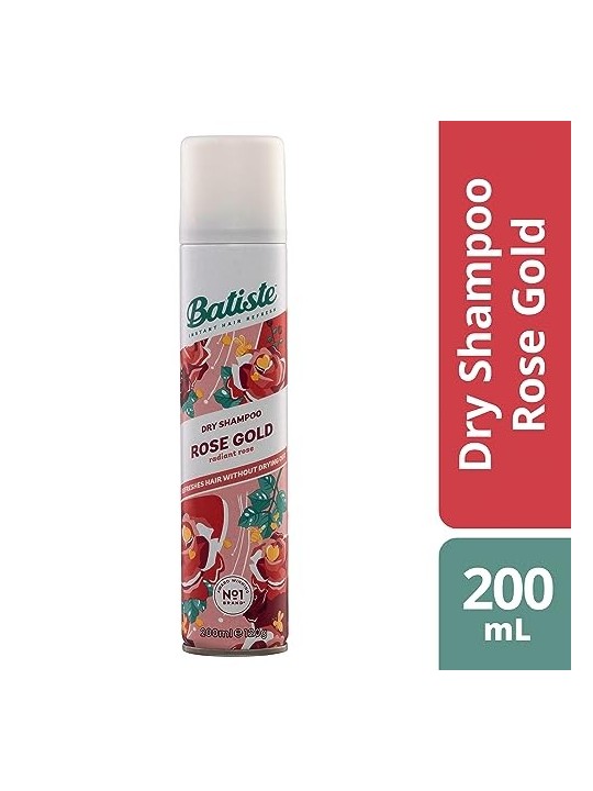 Batiste Dry Shampoo Rose Gold Shampoo per capelli normali con aroma di bergamotto e gelsomino donna 200ml
