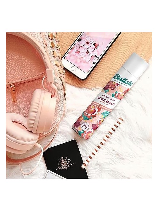 Batiste Dry Shampoo Rose Gold Shampoo per capelli normali con aroma di bergamotto e gelsomino donna 200ml
