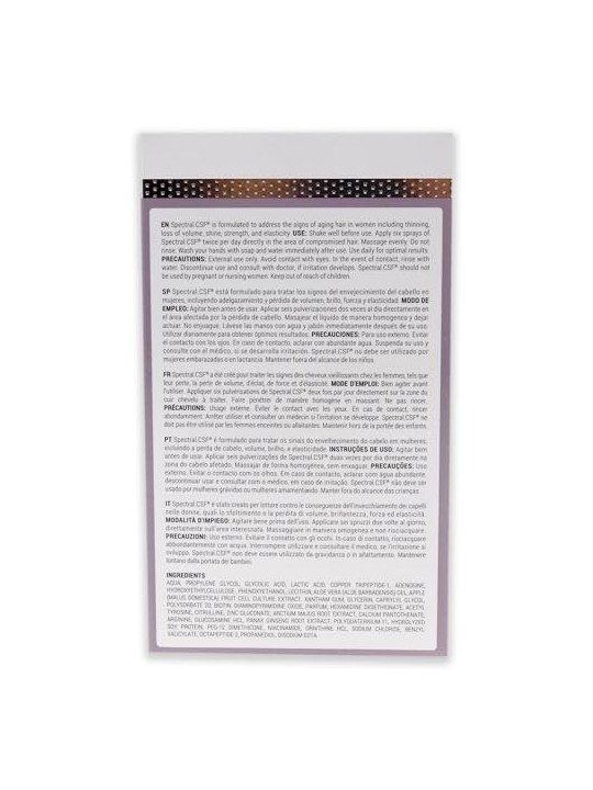 DS Laboratories SpectralCsf Sistema rivitalizzante per capelli rivoluzionario donna 60ml
