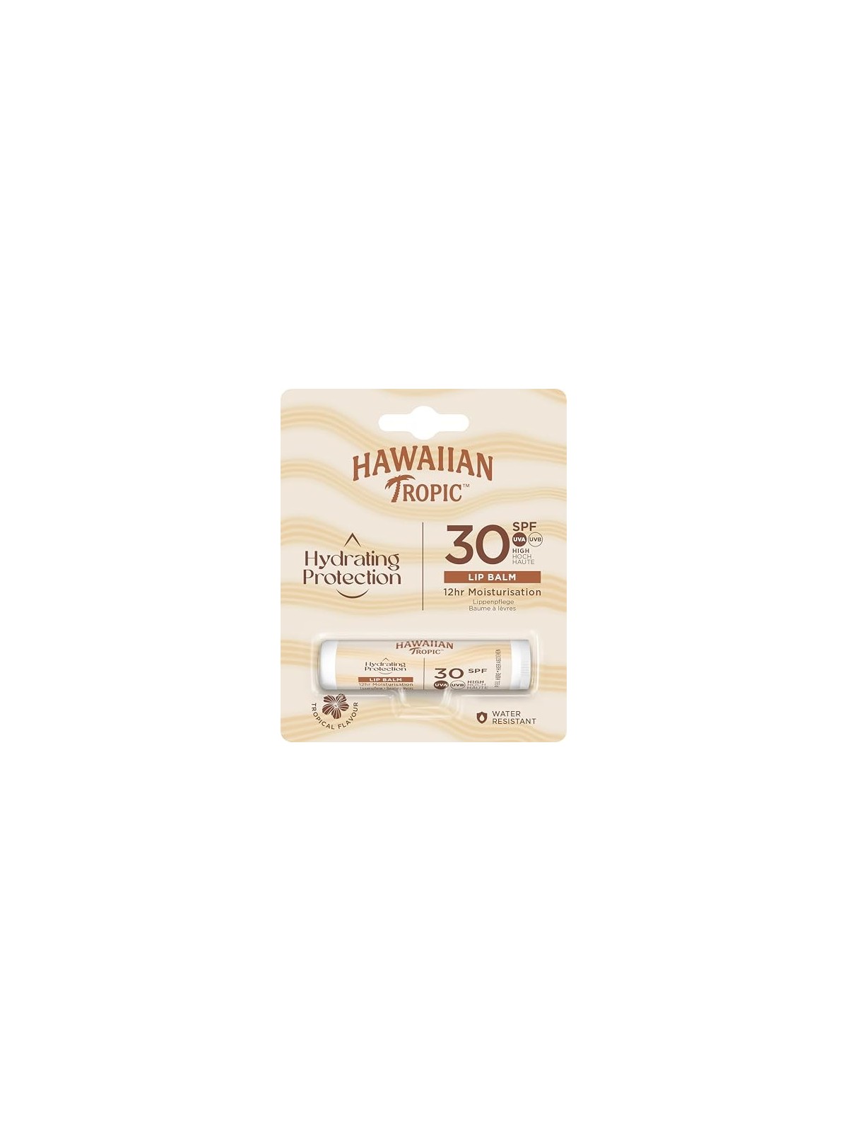 Hawaiian Tropic Lip Balm SPF30 Balsamo labbra idratante con protezione UV e fragranza tropicale donna 40g