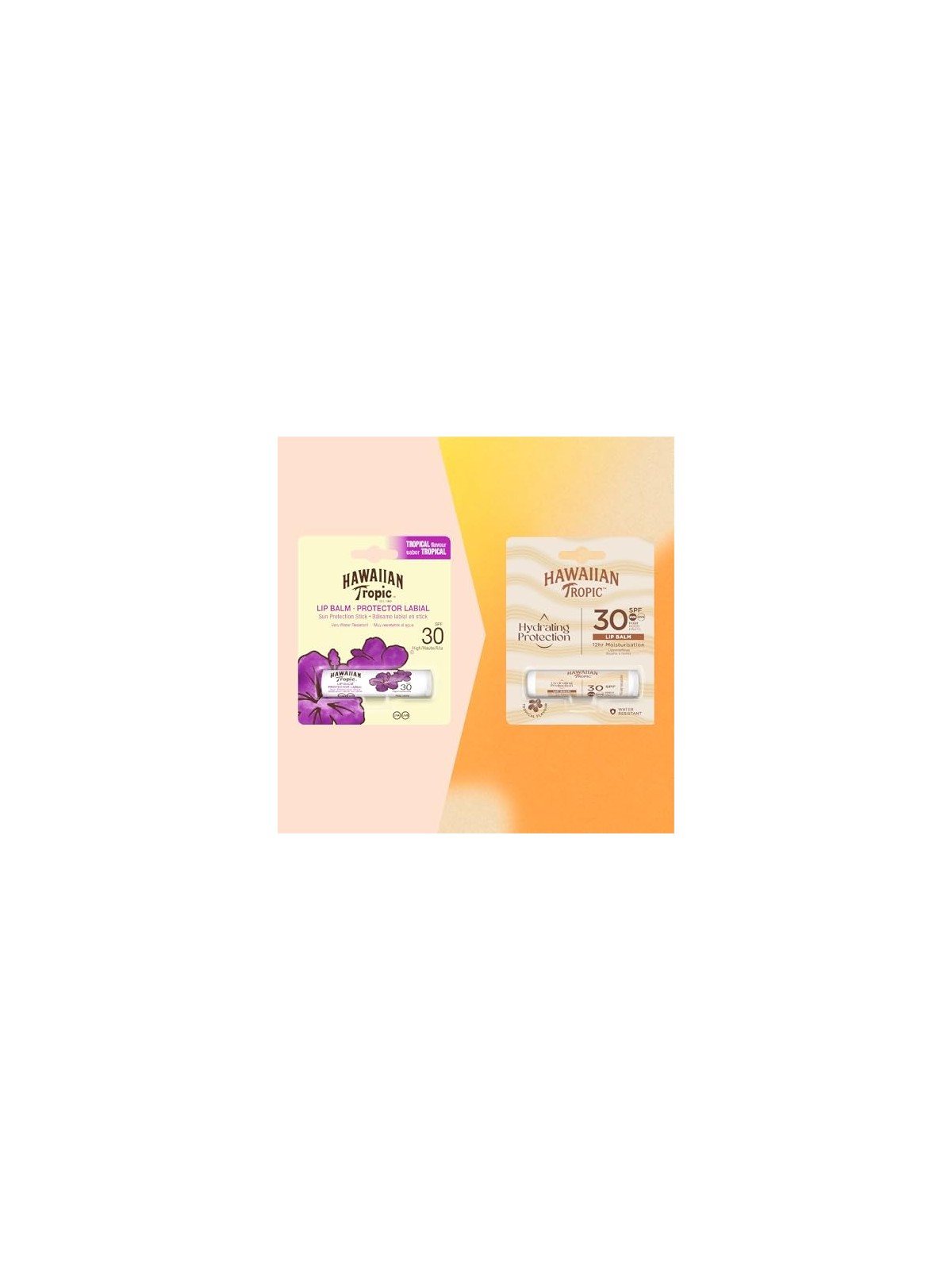 Hawaiian Tropic Lip Balm SPF30 Balsamo labbra idratante con protezione UV e fragranza tropicale donna 40g