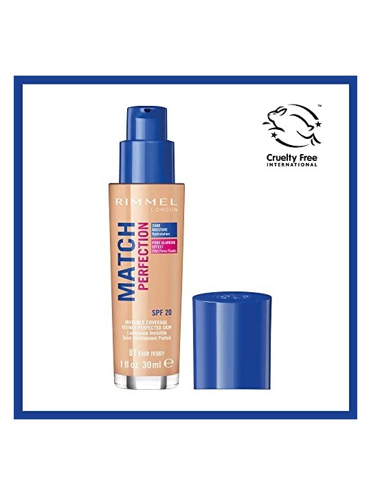 RIMMEL Match Perfection fondotinta SPF20 81 Fair Ivory 30ml