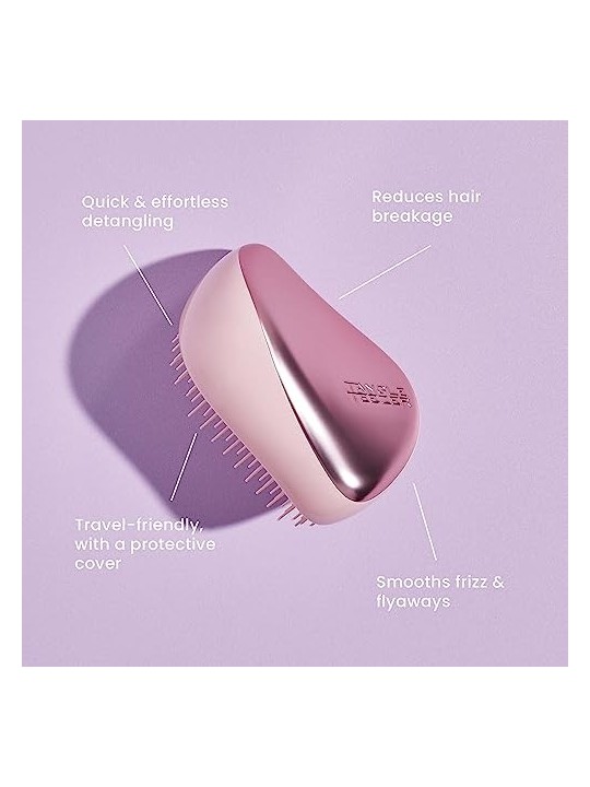 Tangle Teezer Compact Styler Detangling Hair Brush Rose Gold Black