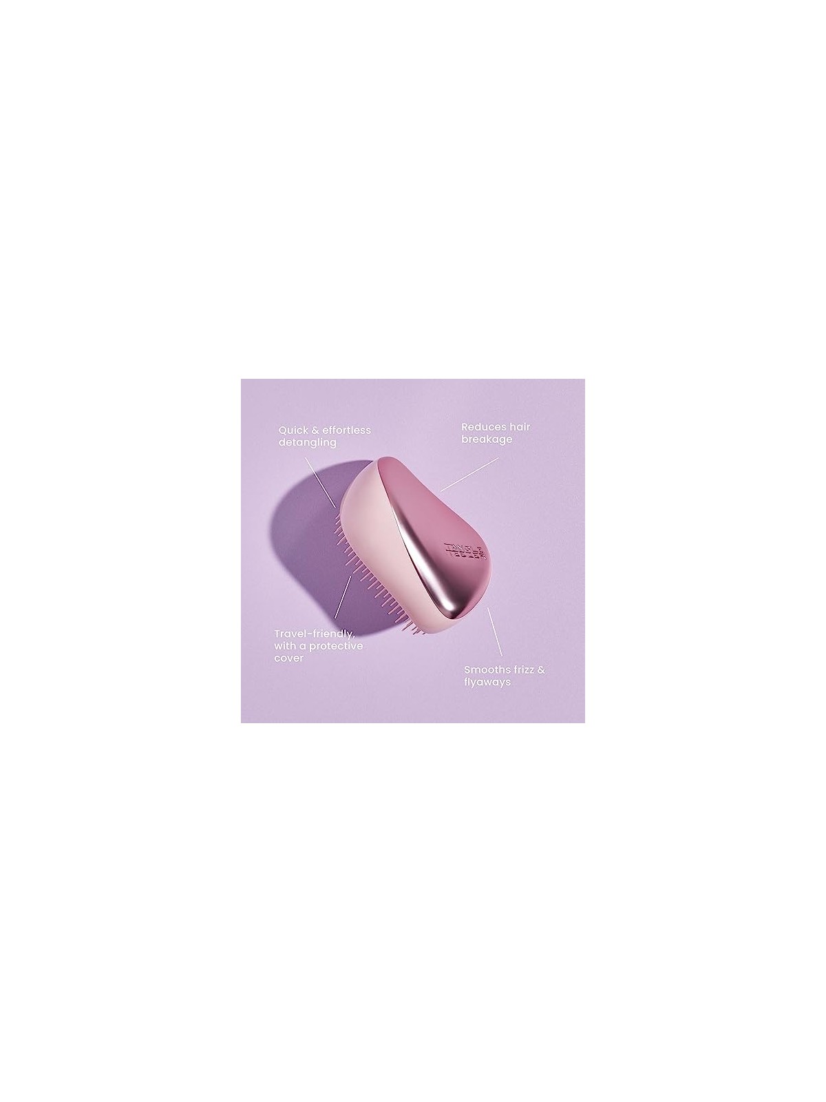 Tangle Teezer Compact Styler Detangling Hair Brush Rose Gold Black