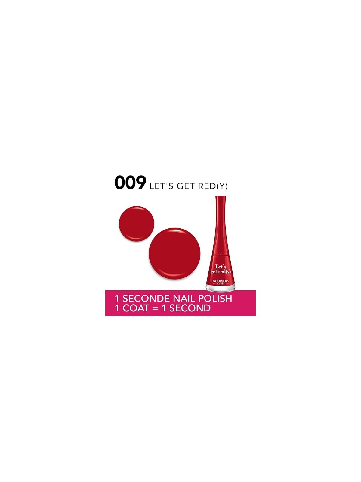 Bourjois 1 Second Gel Nail Polish 9ml No. 09 Let's Get Redy