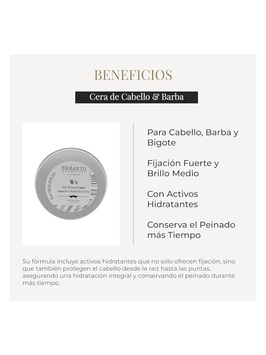 Salerm HOMME cera per capelli e barba 100ml uomo